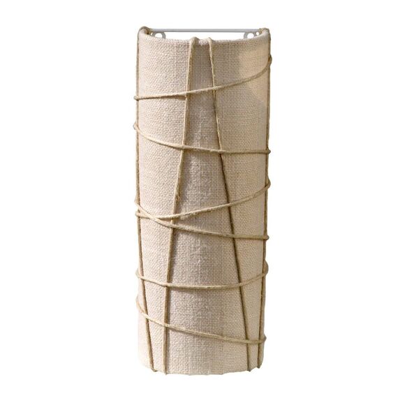 Pauline Libby Designer Sconce Natural Hemp Burlap Shade_ 14" x 5" x 5"_MSRP $375 - Picture 2 of 10